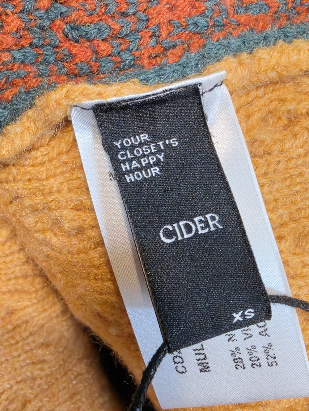 Cider Patchwork Knit Tank Dress in Teal, Mustard, Rust, Brown - Picture 2 of 2